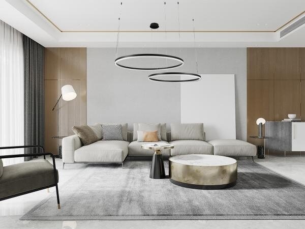 Lampadario a sospensione con filo LED dimmerabile LED/128W/230V 3000-6500K + telecomando