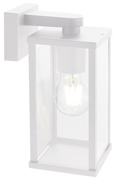 Applique esterno moderna sovil aurea 177 02 bianco e27 led alluminio vetro lampada parete - Sovil Illuminazione