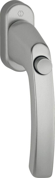 Maniglia per finestra HOPPE LIÈGE - pulsante, quadro 7 x 40 mm, effetto alluminio inox