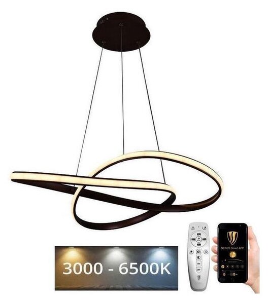 Brilagi - Lampadario a sospensione con filo LED dimmerabile COSMOWAVE LED/70W/230V 3000-6500K marrone + +TC