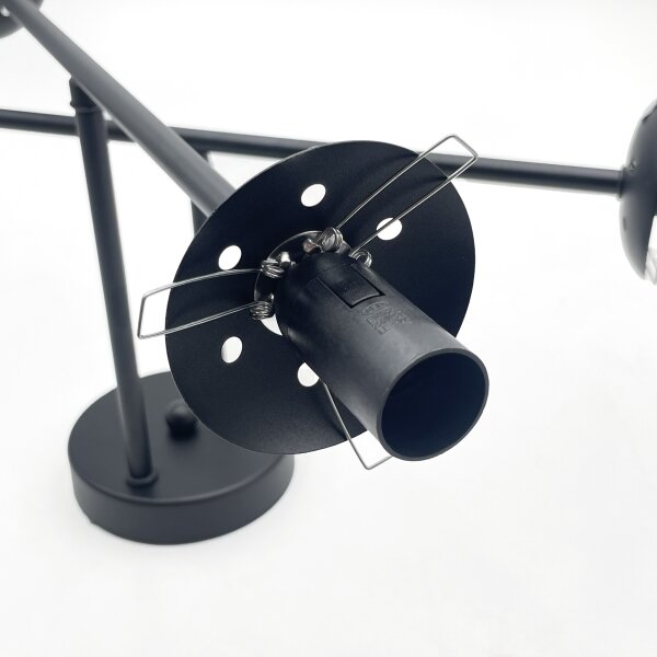 Brilagi - Lampadario da soffitto MALIVA 4xE14/15W/230V nero/trasparente