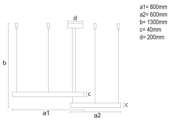 Lampadario a sospensione con filo LED dimmerabile LED/100W/230V 3000-6500K + telecomando