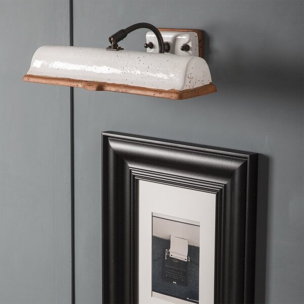 Applique rustico toscot vinci 1170 e14 led terracotta ottone lampada parete orientabile - Toscot