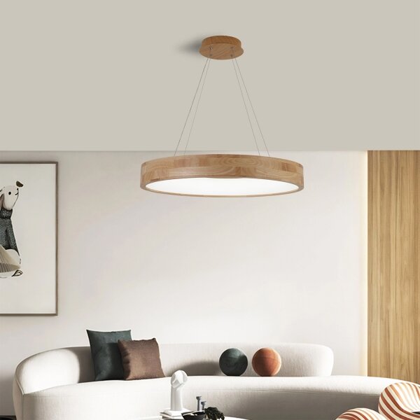 Brilagi - Lampadario LED sospeso con cavo FALCON WOOD LED/40W/230V 3000/4000/6000K 60 cm in legno