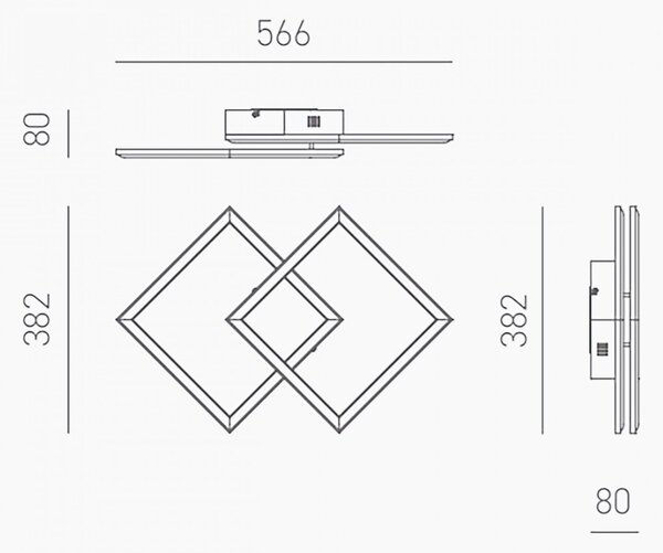 Applique led gea luce afrodite pp lampada parete soffitto moderna - Gea Luce