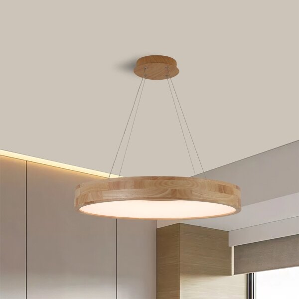 Brilagi - Lampadario LED sospeso con cavo FALCON WOOD LED/40W/230V 3000/4000/6000K 60 cm in legno