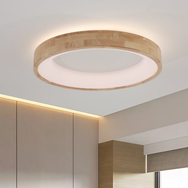 Brilagi-LED Plafoniera FALCON WOOD LED/40W/230V 3000/4000/6000K 60 cm legno