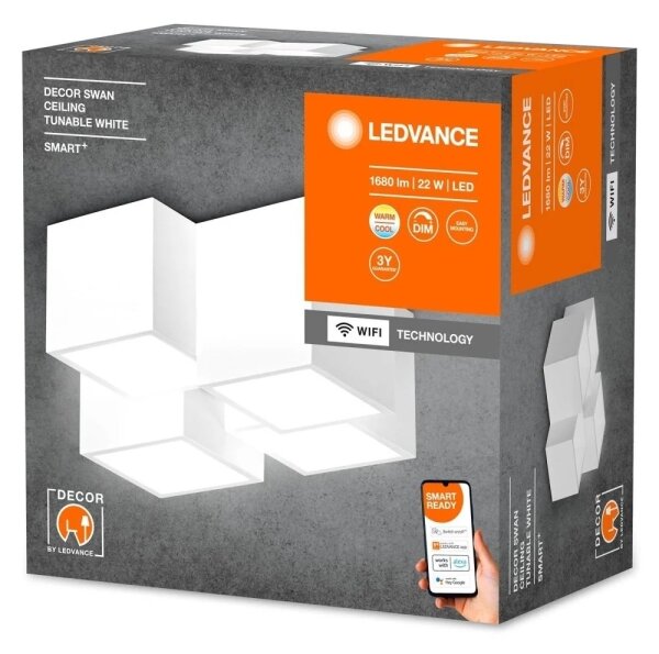 Ledvance - plafoniera LED dimmerabile DECOR SWAN LED/22W/230V 3000-6500K Wi-Fi Tuya