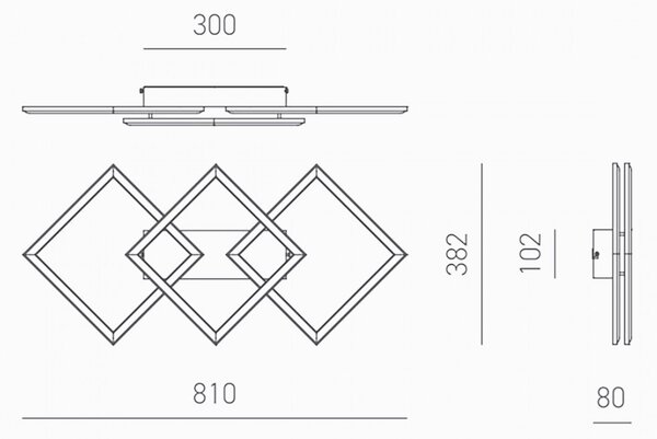 Applique led gea luce afrodite pm lampada parete soffitto moderna - Gea Luce