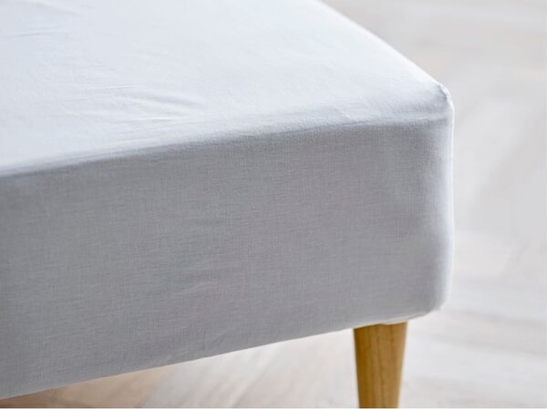 Lenzuolo elasticizzato bianco in cotone biologico 140x200 cm Calm - Södahl
