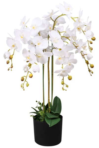 Orchidea Artificiale con Vaso75 cm Bianca