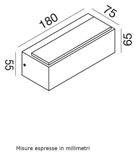 Applique esterni gea led ges961 led ip65 4000k biemissione alluminio moderno - Gea Led