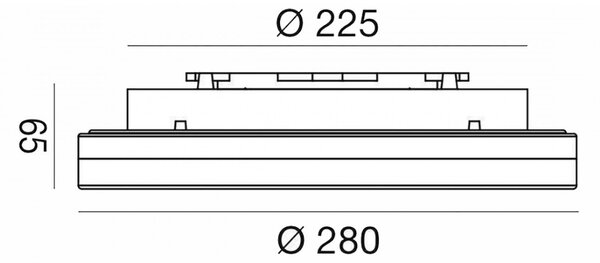 Plafoniera esterno gea led alba r ges830 ip66 1620lm 4000°k lampada soffitto moderna - Gea Led