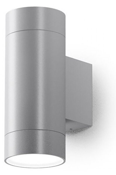 Applique led gea led lily b ges1066 gu10 ip54 grigio lampada parete alluminio biemissione moderno - Gea Led