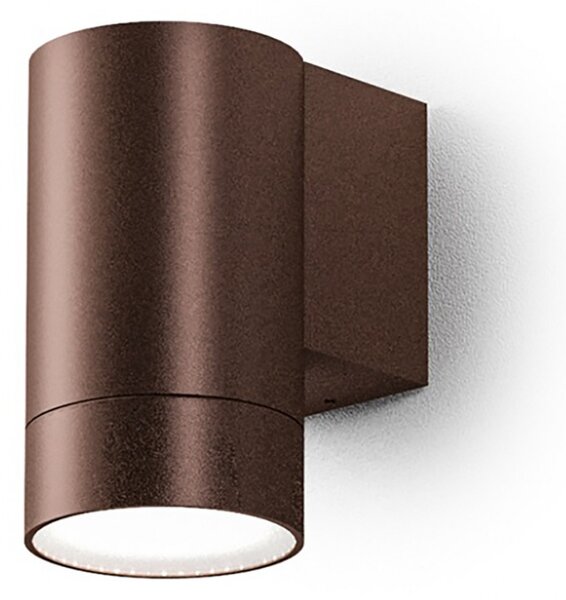 Applique led gea led lily m ges1063 gu10 ip54 marrone lampada parete alluminio monoemissione classica - Gea Led