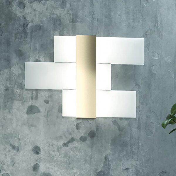 Plafoniera classica top light flight 1180 70 oro led integrato lampada parete acrilico - Top Light