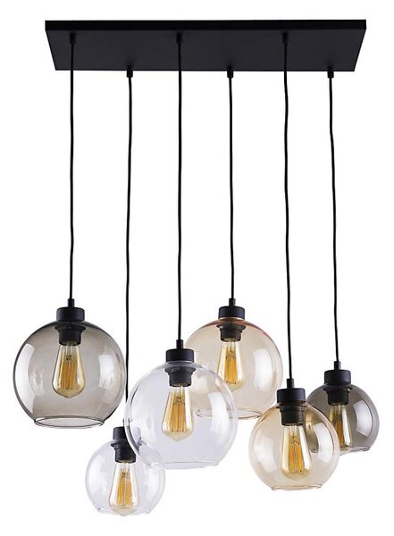 TK Lighting 2164 - Lampadario a sospensione con filo CUBUS 6xE27/60W/230V