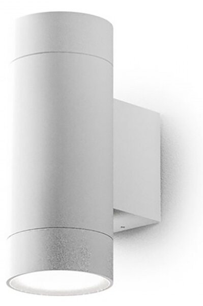 Applique led gea led lily b ges1064 gu10 ip54 bianco lampada parete alluminio biemissione moderno - Gea Led