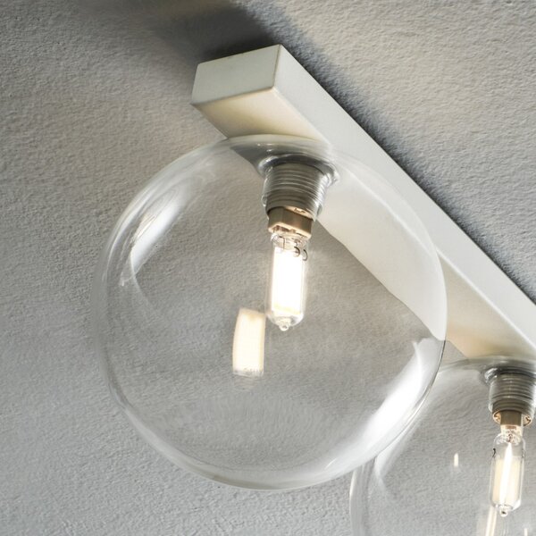 Plafoniera moderna illuminando pallina palli4bntr g9 led vetro lampada soffitto - Illuminando