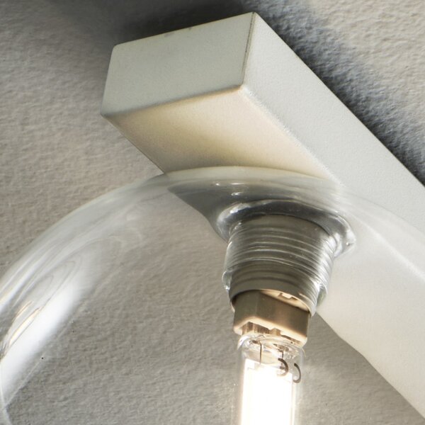 Plafoniera moderna illuminando pallina palli4bntr g9 led vetro lampada soffitto - Illuminando