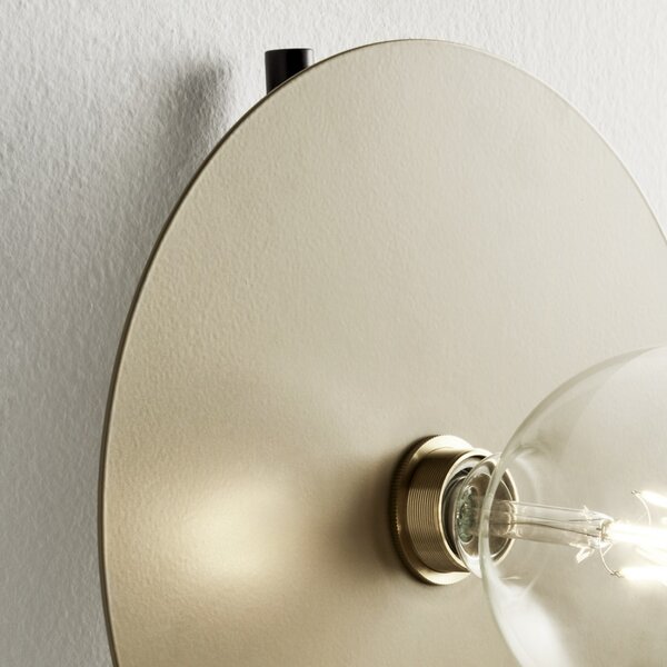 Applique moderno illuminando pub ap1pubnr+disco30sb e27 led metallo lampada parete - Illuminando