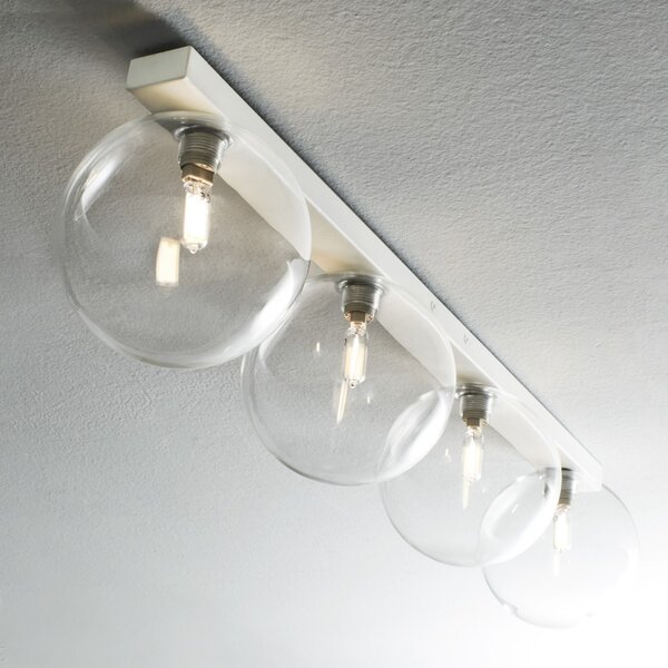 Plafoniera moderna illuminando pallina palli4bntr g9 led vetro lampada soffitto - Illuminando