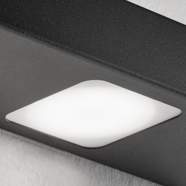 Applique moderna illuminando up-dow2+1slan gx53 led metallo parete - Illuminando