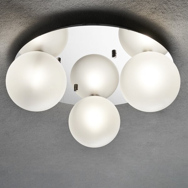 Plafoniera moderna illuminando pallina pallito3crst g9 led vetro sfera lampada parete soffitto - Illuminando