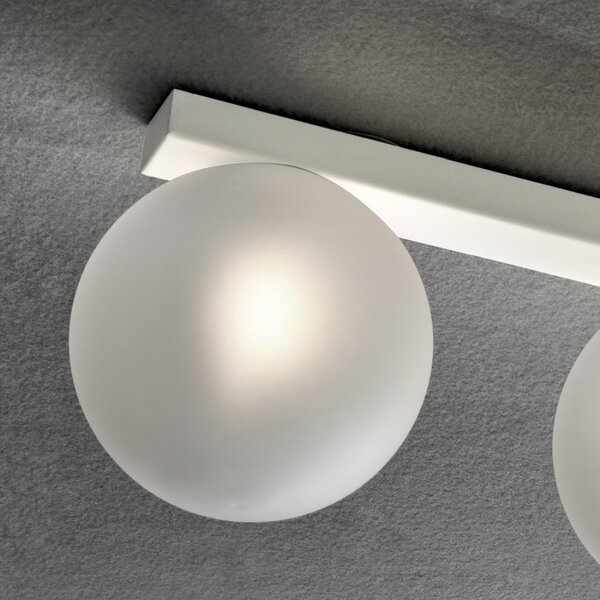Plafoniera moderna illuminando pallina palli4bnst g9 led vetro sfera lampada soffitto - Illuminando