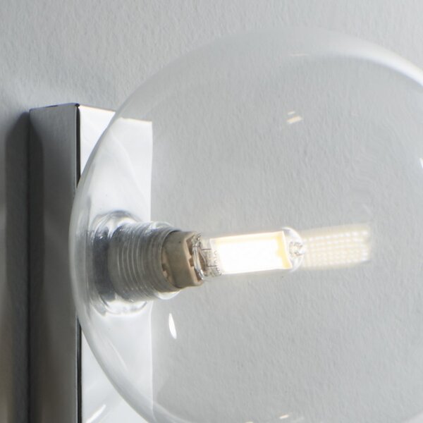 Applique moderna illuminando pallina palli3crtr g9 led vetro sfera lampada parete soffitto - Illuminando