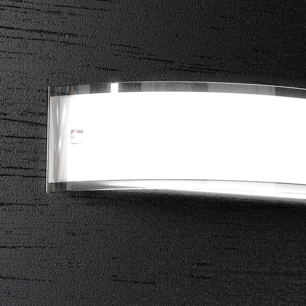 Applique moderno top light linear 1076 a50 e27 led vetro lampada parete soffitto - Top Light