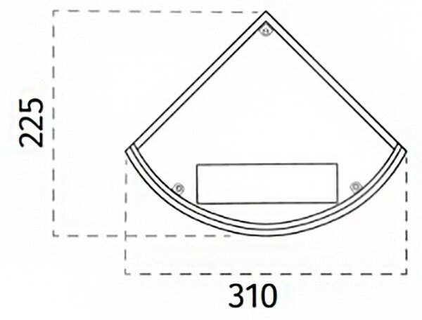 Applique angolare cristaly belfiore 9010 ghiglia angle 2483b 3080 led lampada parete - Belfiore - 9010