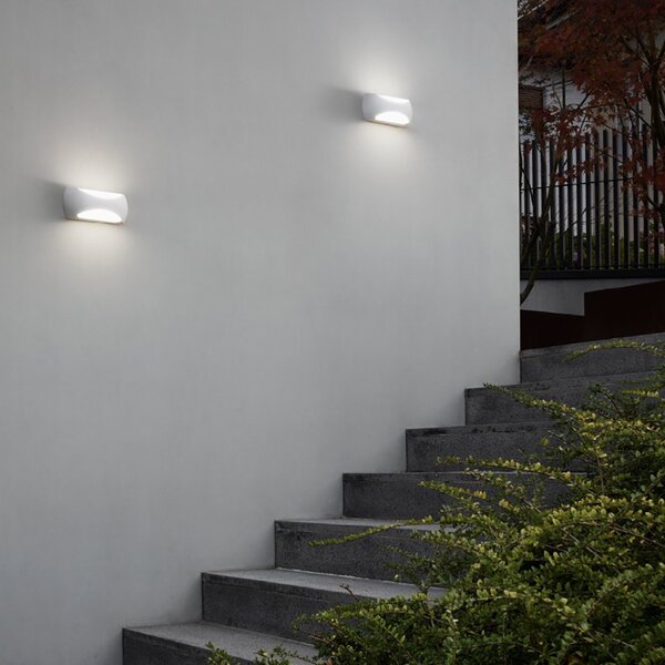 Applique esterno gea led surya gpl252 led ip65 metacrilato lampada parete biemissione - Gea Led
