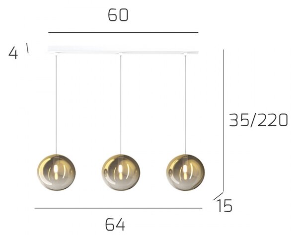 Plafoniera moderna top light eclipse 1184 s3 g9 led vetro lampada soffitto - Top Light
