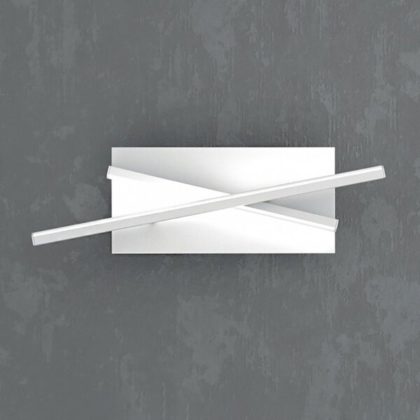 Applique moderno top light dna 1182 35 bi led lampada parete bianca - Top Light
