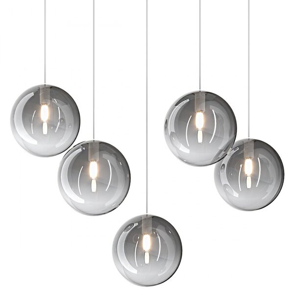 Plafoniera moderna top light eclipse 1184 cr s5 r fu g9 led vetro lampada soffitto - Top Light