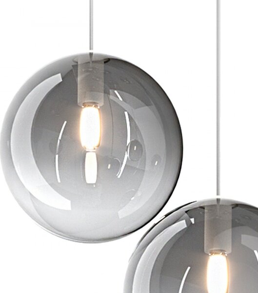 Plafoniera moderna top light eclipse 1184 cr s5 r fu g9 led vetro lampada soffitto - Top Light