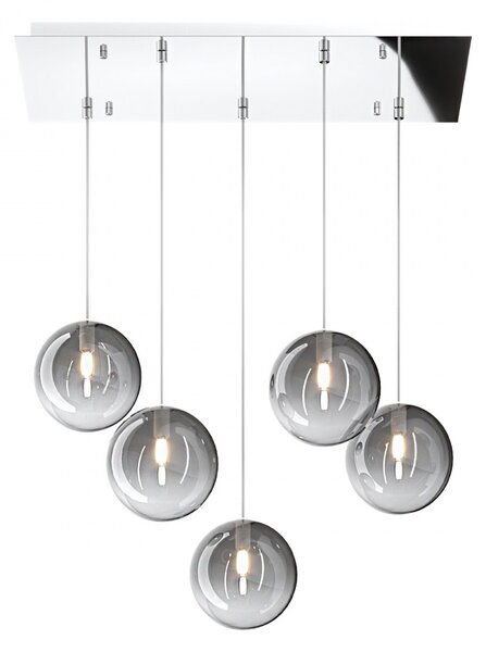 Plafoniera moderna top light eclipse 1184 cr s5 r fu g9 led vetro lampada soffitto - Top Light
