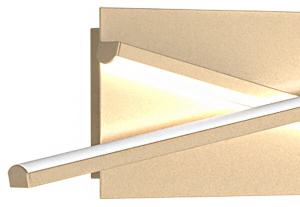 Applique classico top light dna 1182 35 go led lampada parete oro - Top Light