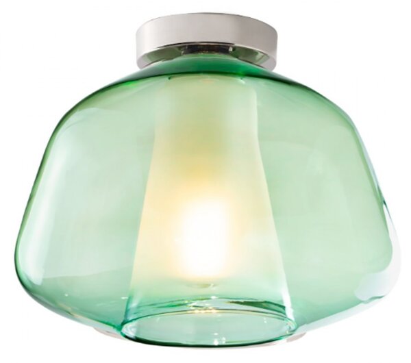 Plafoniera moderna top light double skin 1176cr pl1 alpha ve e27 led vetro lampada soffitto - Top Light