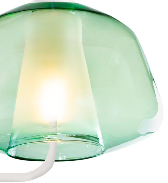 Applique moderna top light double skin 1176bi a alpha ve e27 led vetro lampada parete - Top Light
