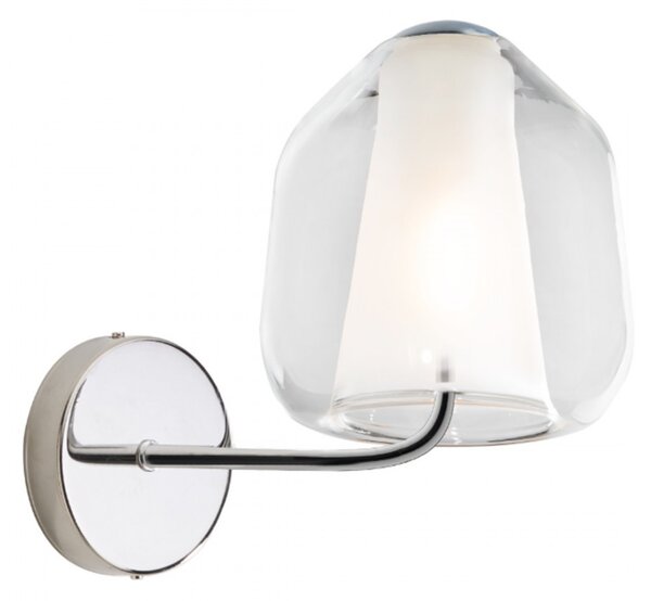 Applique moderna top light double skin 1176 a beta e27 led vetro lampada parete - Top Light