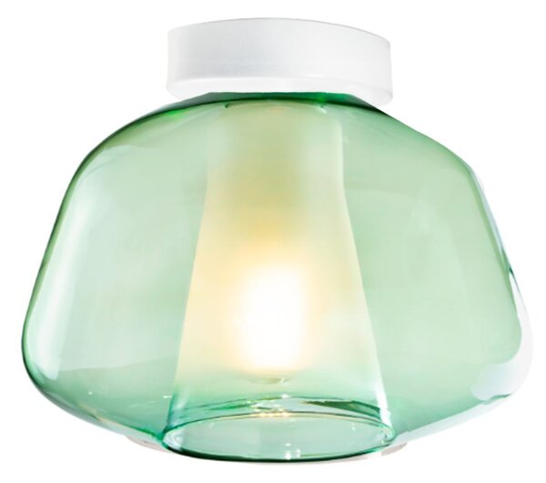 Plafoniera moderna top light double skin 1176cr pl1 alpha ve e27 led vetro lampada soffitto - Top Light