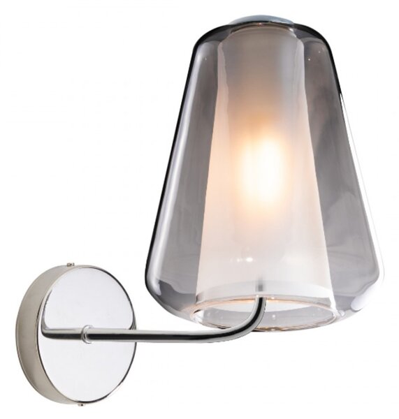 Applique moderna top light double skin 1176 a gamma e27 led vetro lampada parete - Top Light