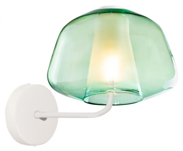 Applique moderna top light double skin 1176bi a alpha ve e27 led vetro lampada parete - Top Light