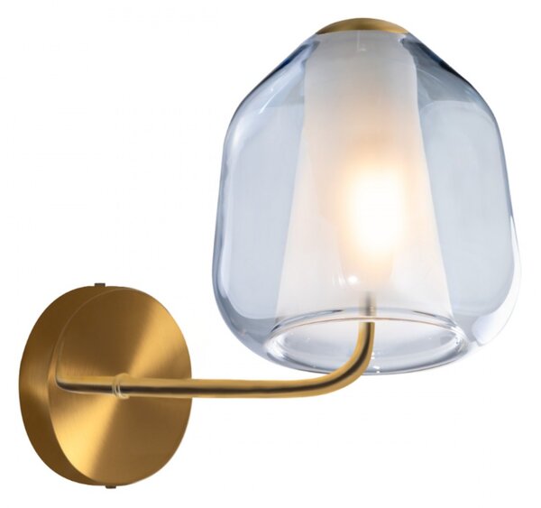 Applique moderna top light double skin 1176 a beta e27 led vetro lampada parete - Top Light