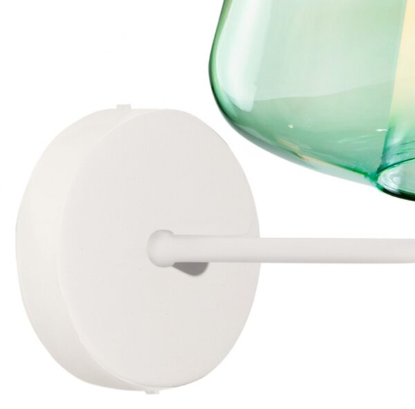 Applique moderna top light double skin 1176bi a alpha ve e27 led vetro lampada parete - Top Light