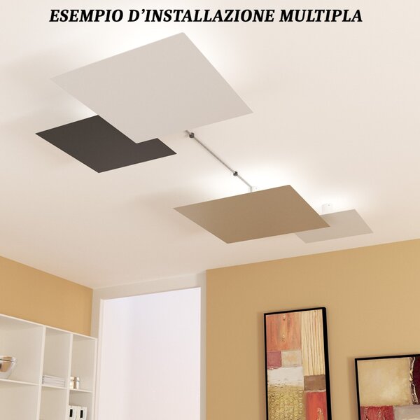 Plafoniera led top light floppy 1185 68 gx53 led lampada soffitto parete moderna - Top Light