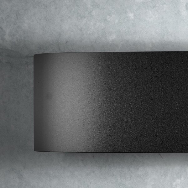 Applique moderno promoingross handles a22 ne led metallo nero lampada parete monoemissione - Promoingross