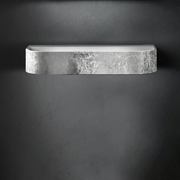 Applique moderno promoingross handles a22 sf led metallo foglia argento lampada parete monoemissione - Promoingross